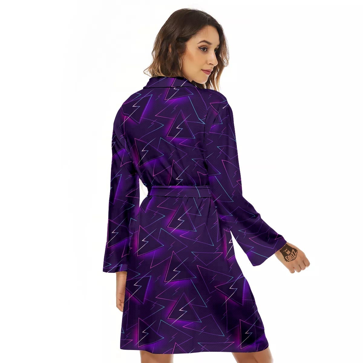 Funky Retro Print Pattern Women's Robe-grizzshop