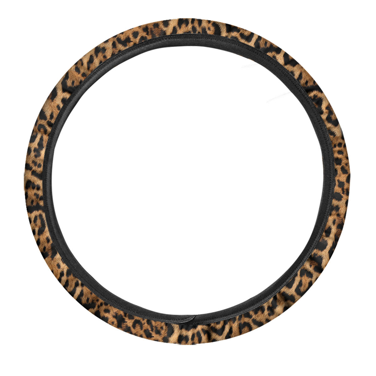 Fur Jaguar Print Pattern Car Steering Wheel Cover-grizzshop