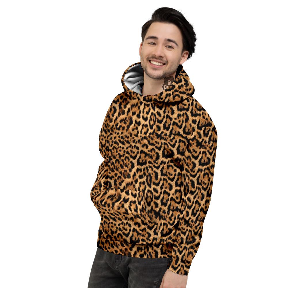 Fur Jaguar Print Pattern Men's Hoodie-grizzshop