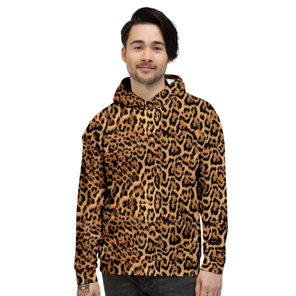 Fur Jaguar Print Pattern Men's Hoodie-grizzshop