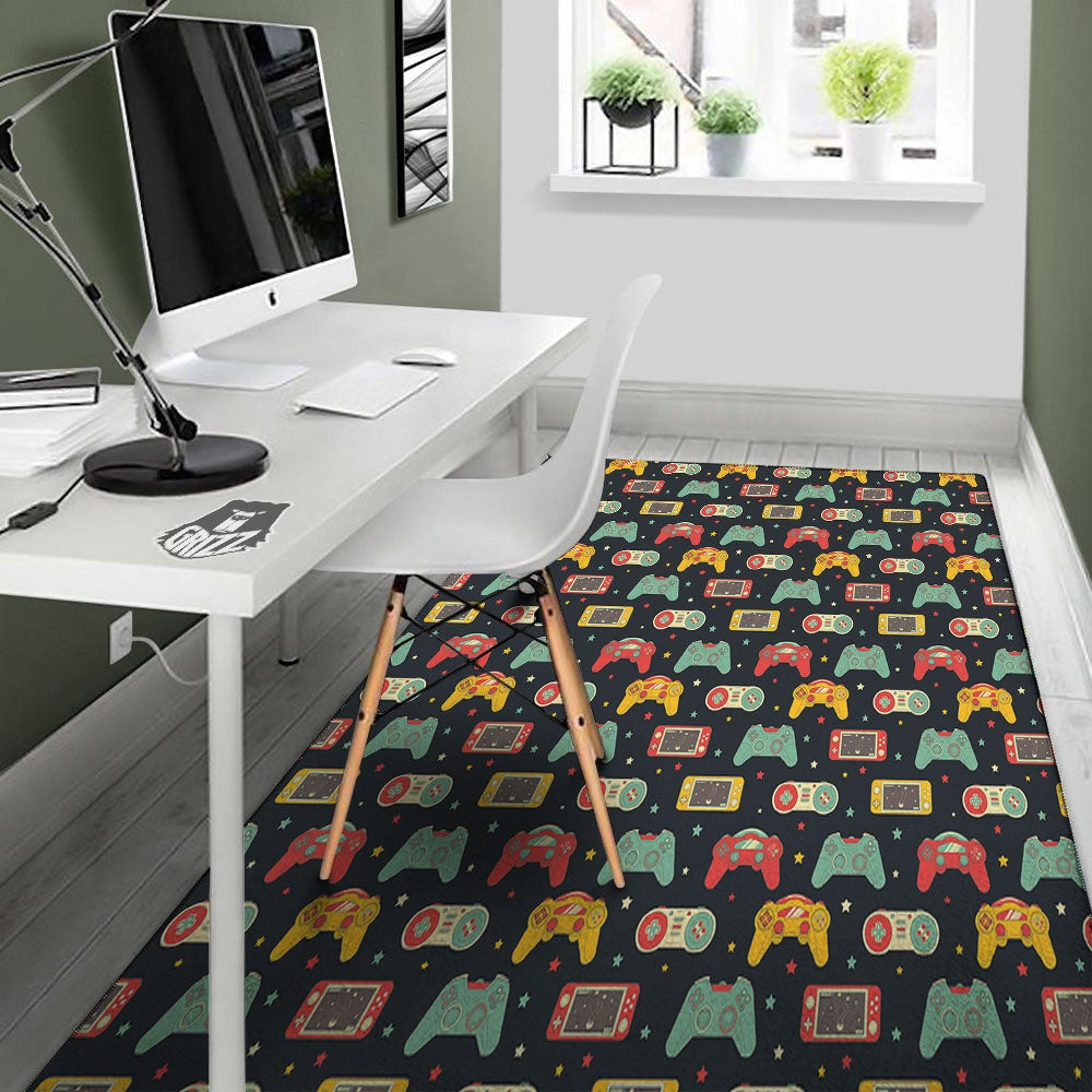 Gadgets Video Game Print Pattern Floor Mat-grizzshop