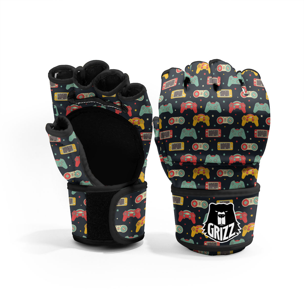 Gadgets Video Game Print Pattern MMA Gloves-grizzshop