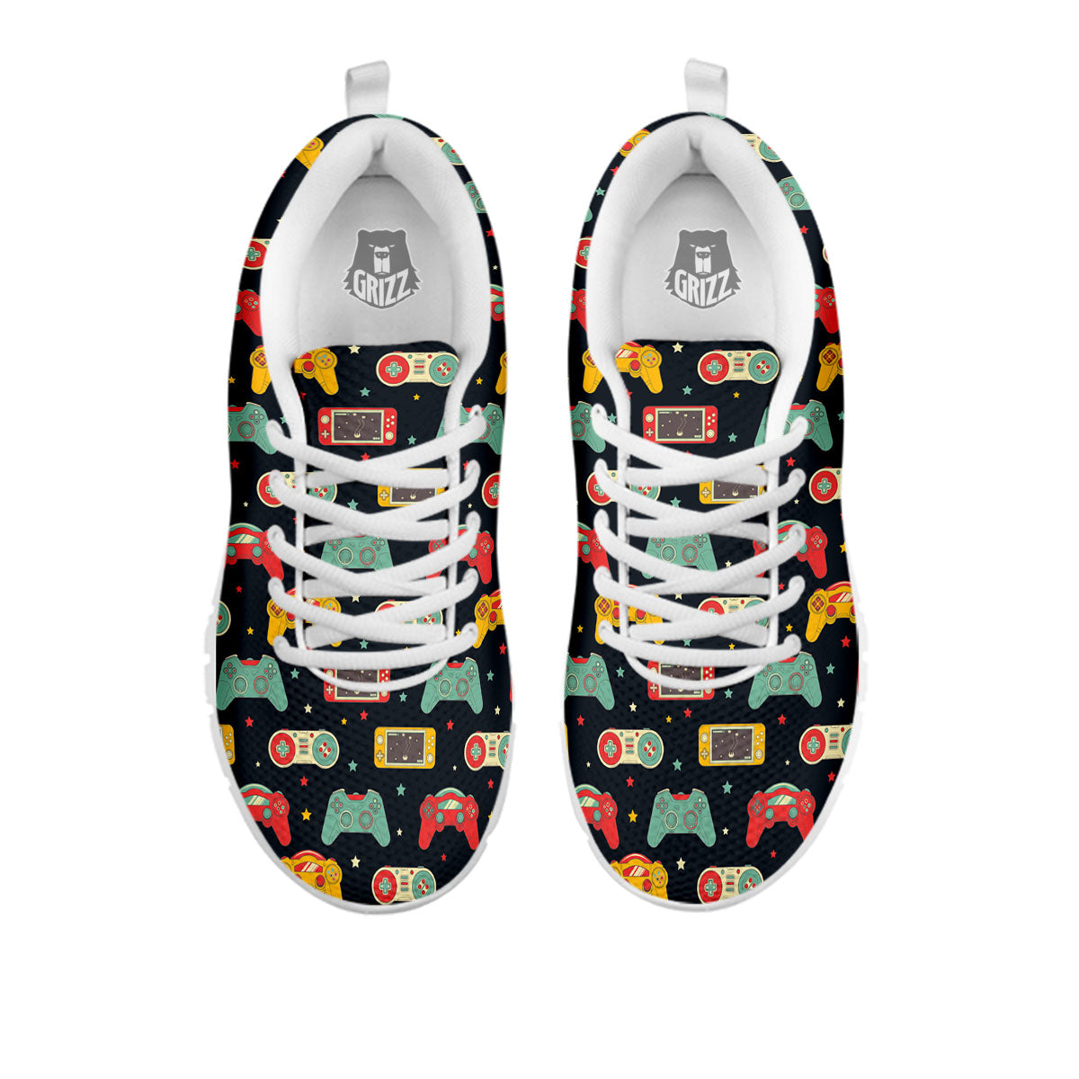 Gadgets Video Game Print Pattern White Sneaker-grizzshop
