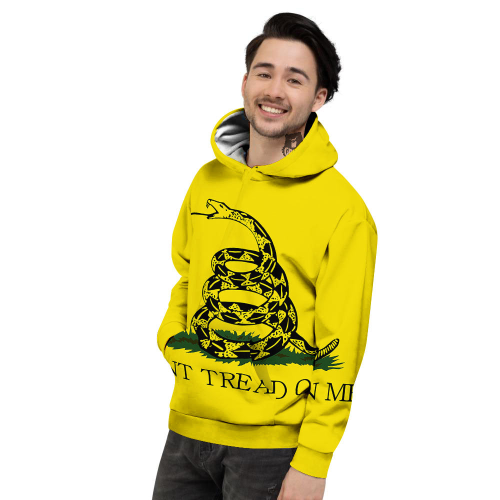 Gadsden Flag Don't Tread On Me Print Men's Hoodie-grizzshop