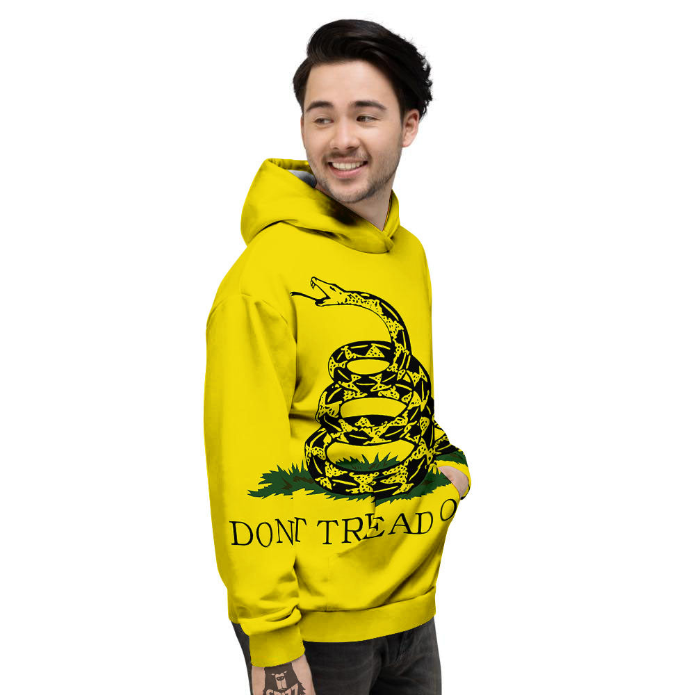 Gadsden Flag Don't Tread On Me Print Men's Hoodie-grizzshop