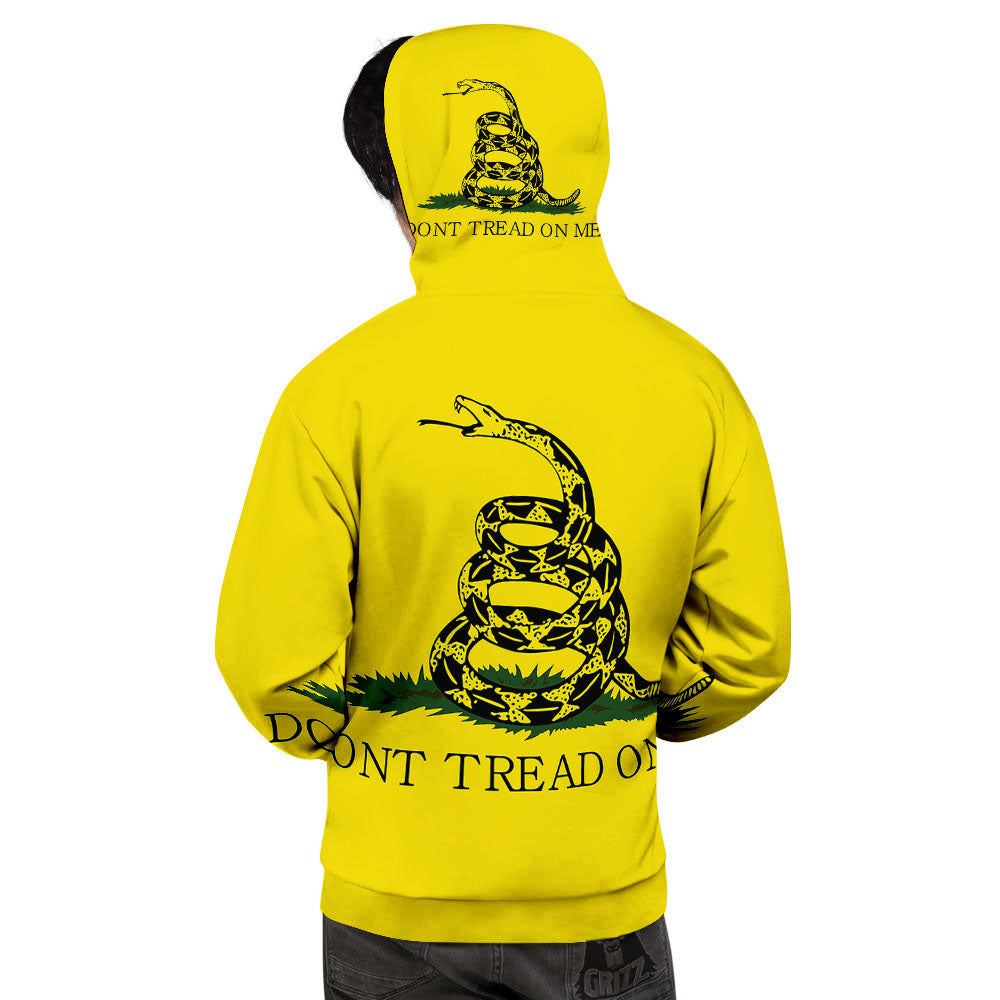 Gadsden Flag Don't Tread On Me Print Men's Hoodie-grizzshop