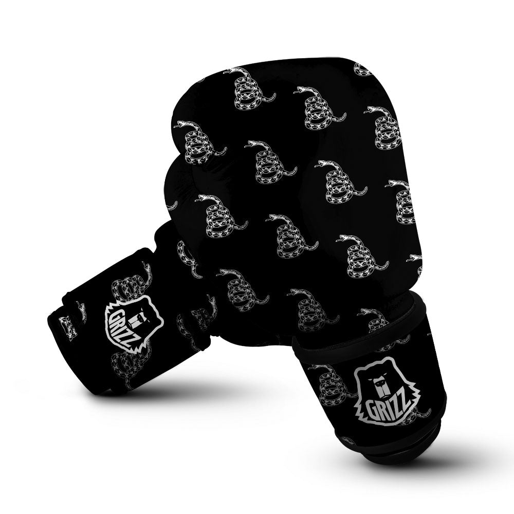 Gadsden Flag Symbol Print Pattern Boxing Gloves-grizzshop
