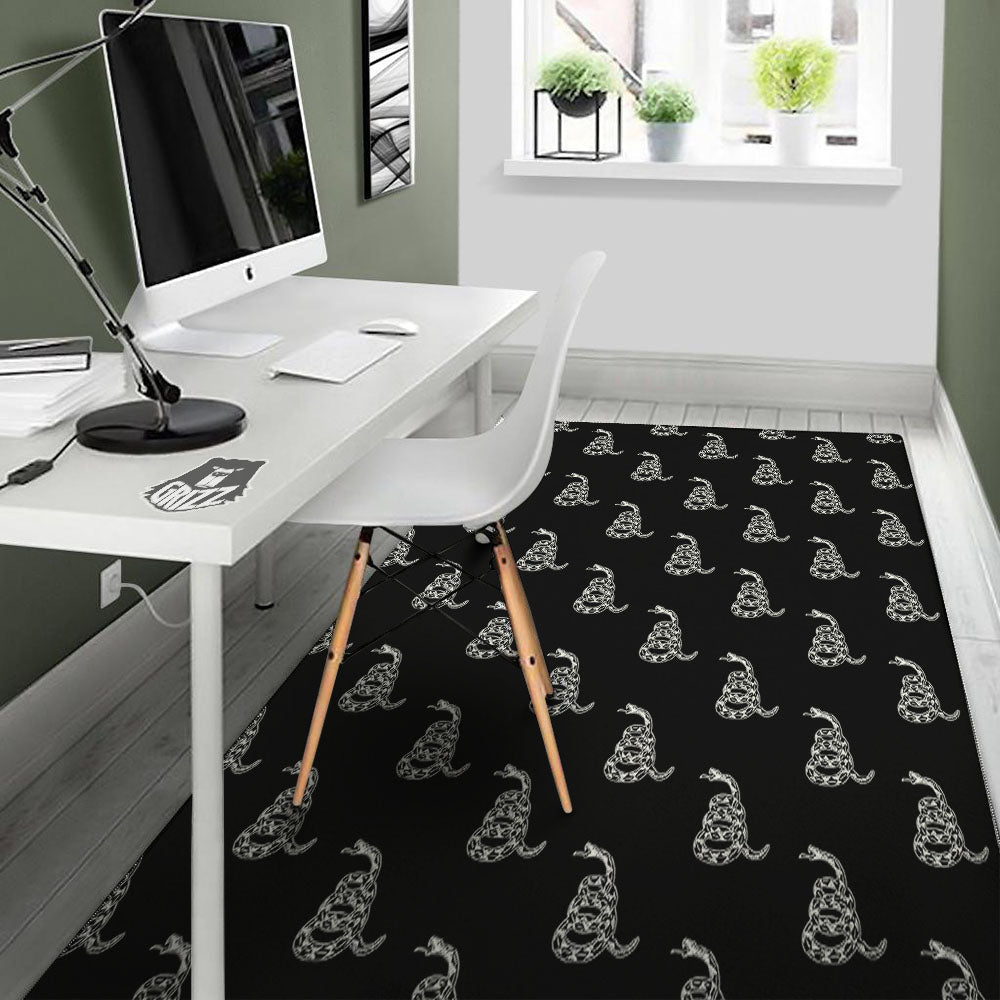 Gadsden Flag Symbol Print Pattern Floor Mat-grizzshop
