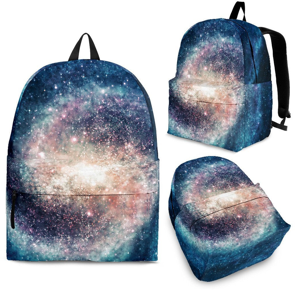 Galaxy Blue Milky Way Space Print Premium Backpack-grizzshop