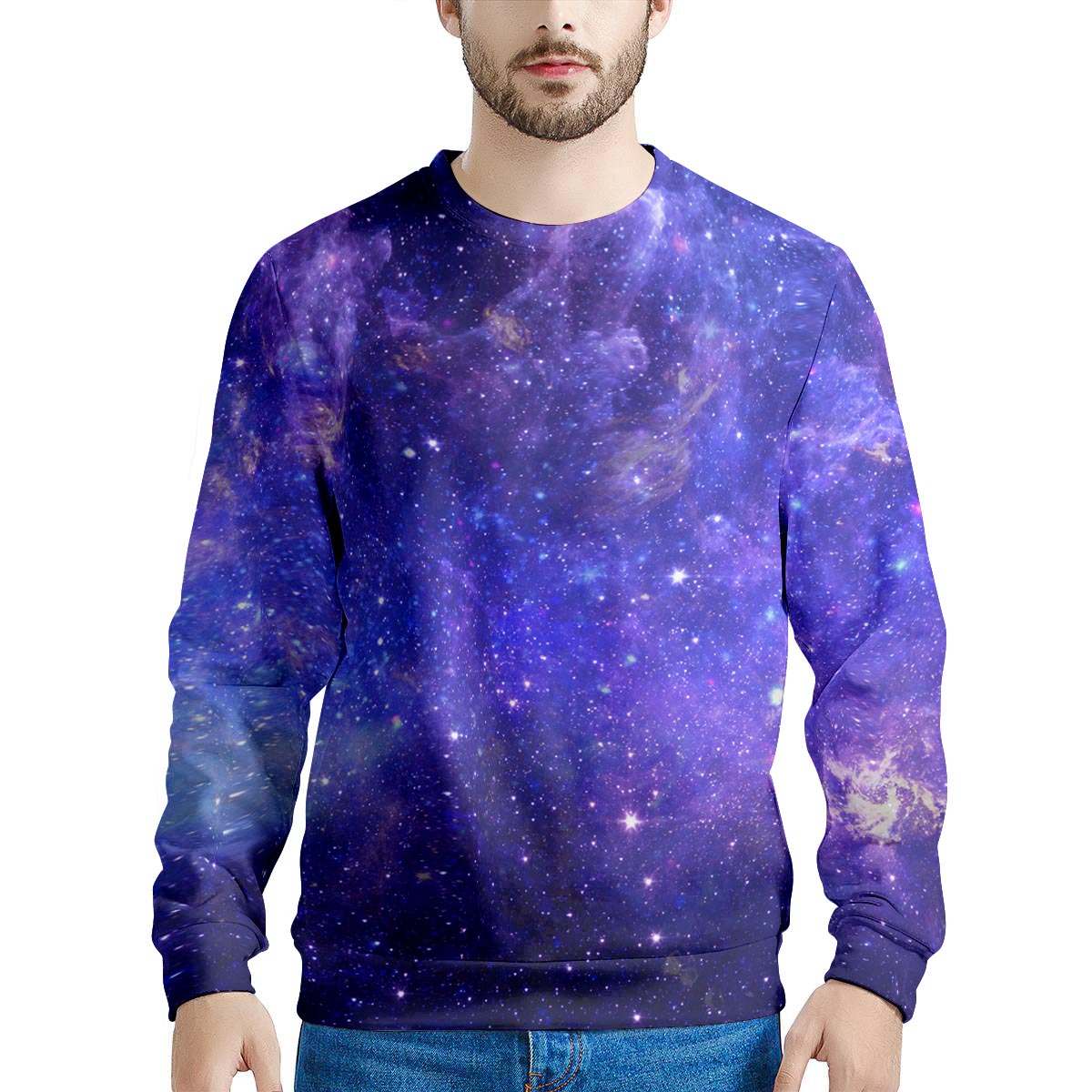 Galaxy Blue Space Men's Sweatshirt-grizzshop
