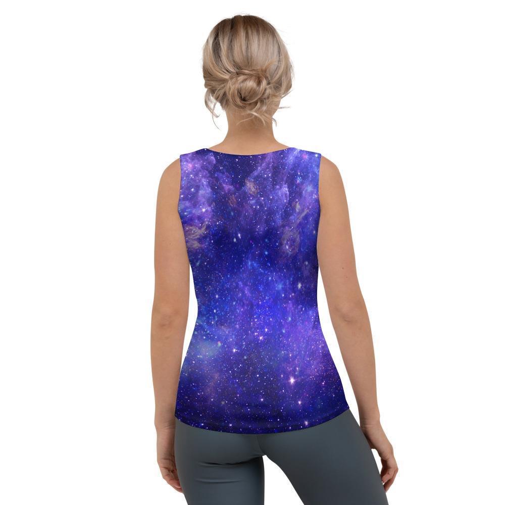 Galaxy Blue Space Women's Tank Top-grizzshop