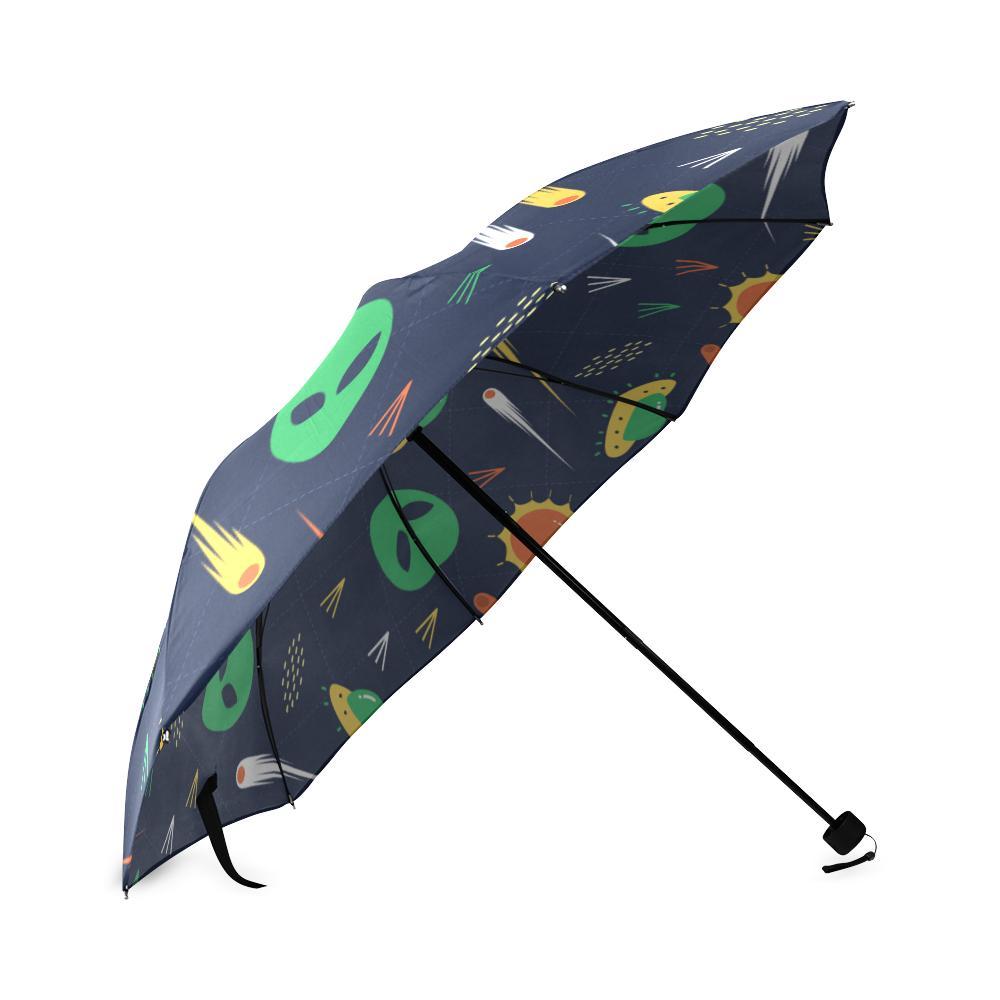 Galaxy Comet Alien Ufo Pattern Print Foldable Umbrella-grizzshop