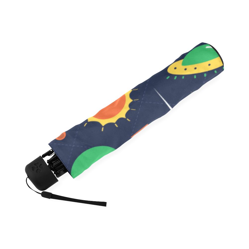 Galaxy Comet Alien Ufo Pattern Print Foldable Umbrella-grizzshop