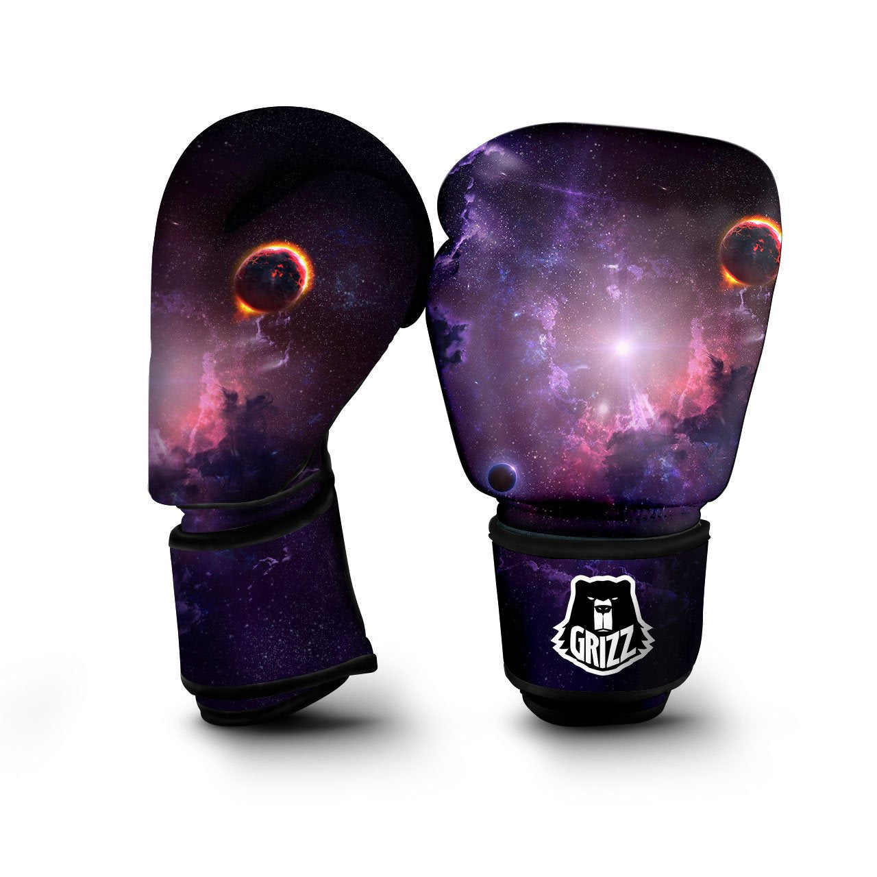 Galaxy Deep Space Light Stardust Print Boxing Gloves-grizzshop