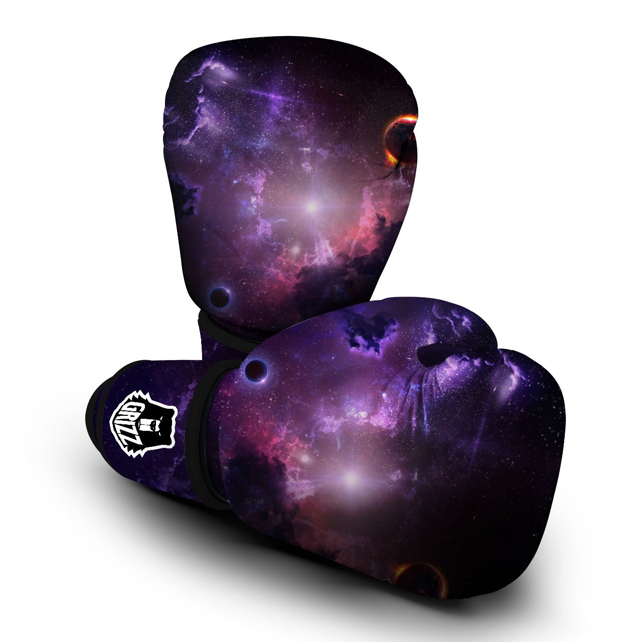 Galaxy Deep Space Light Stardust Print Boxing Gloves-grizzshop