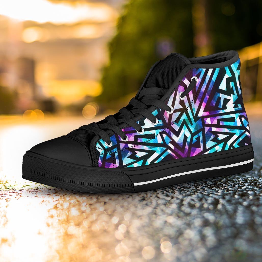 Galaxy Geometric Women's High Top Shoes-grizzshop