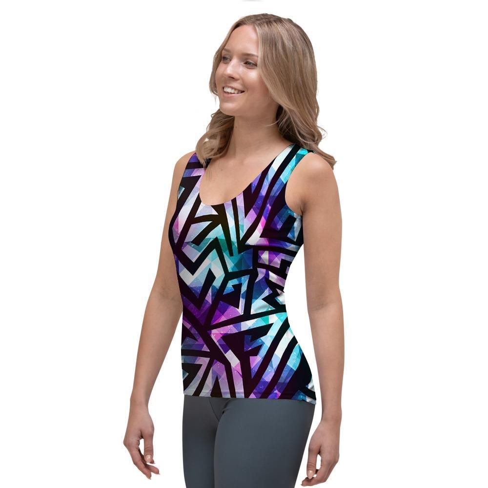 Galaxy Geometric Women's Tank Top-grizzshop