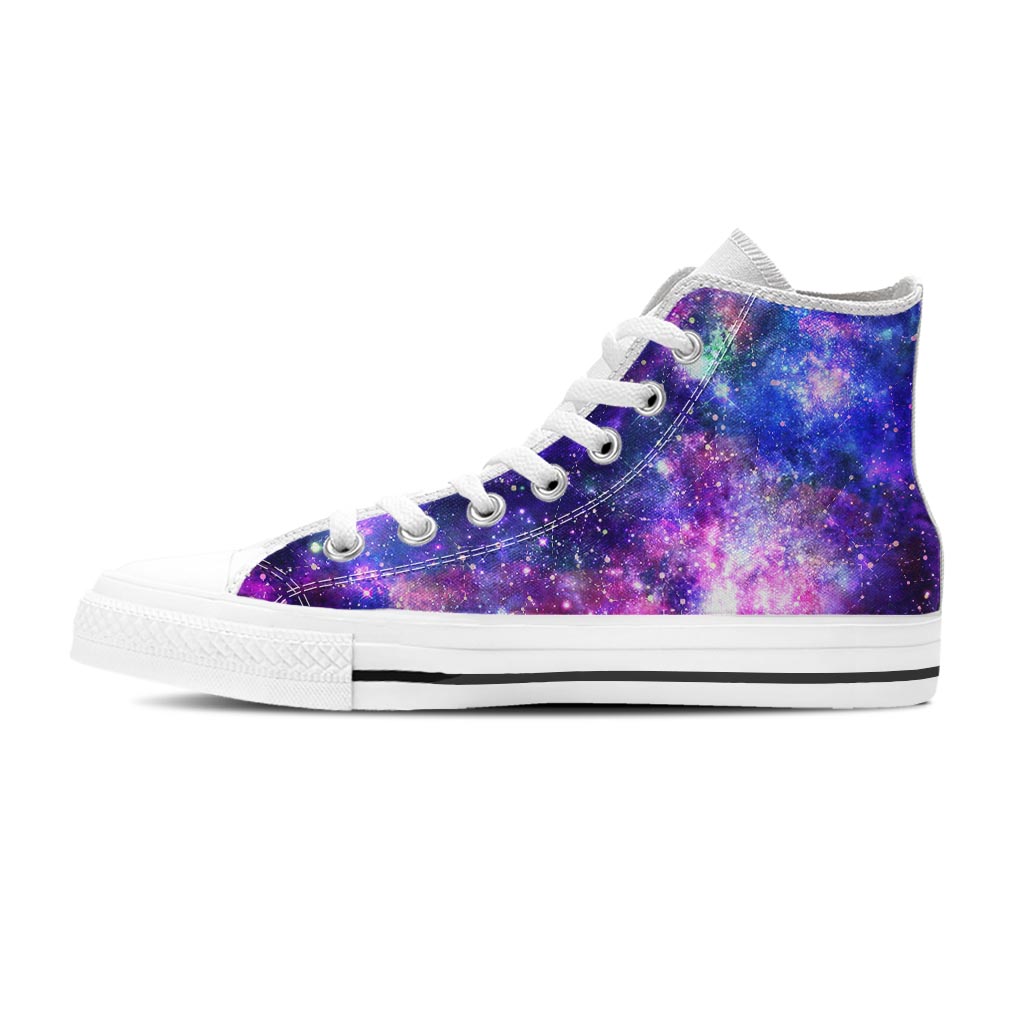 Galaxy Night Print Women's High Top Shoes-grizzshop