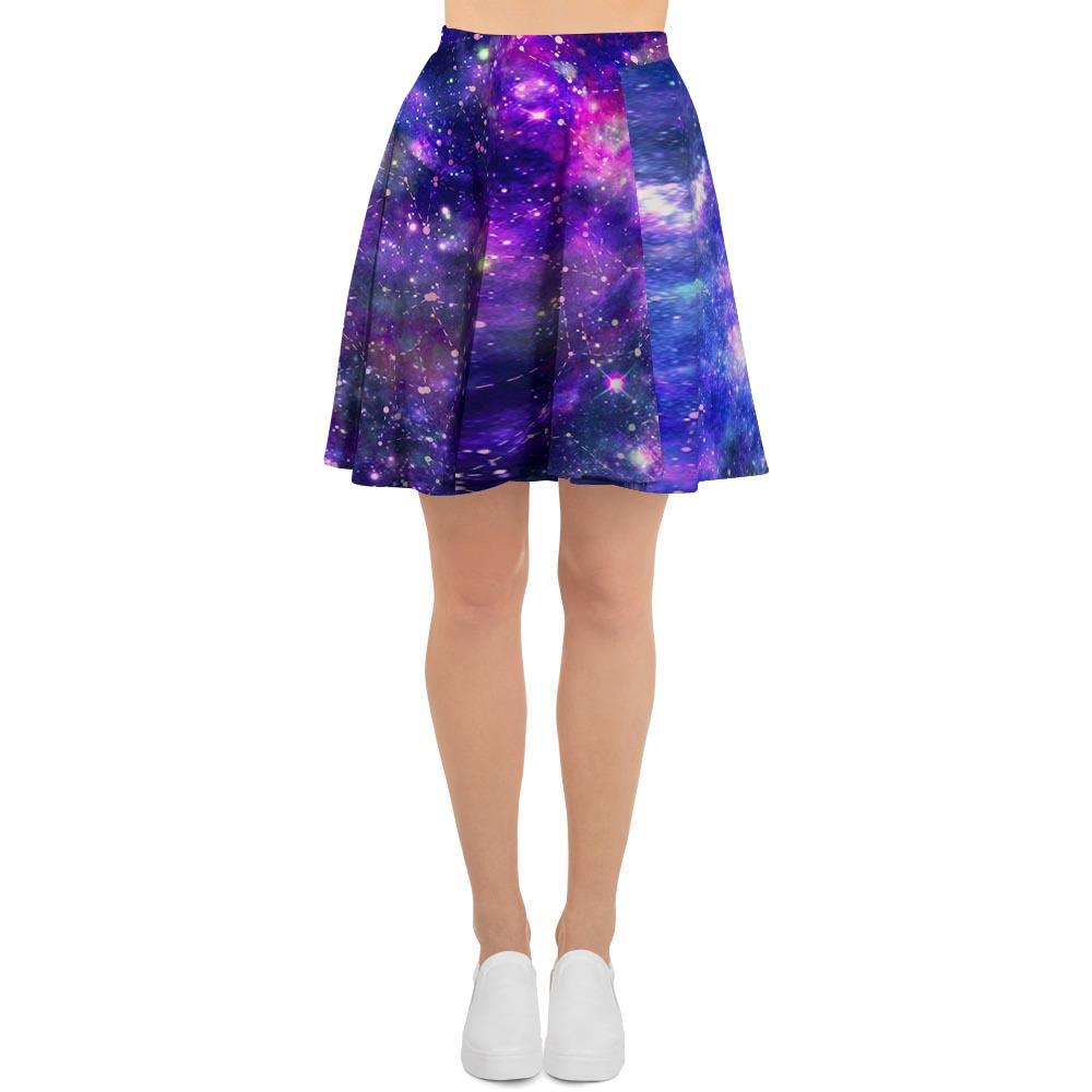 Galaxy Night Print Women's Skirt-grizzshop