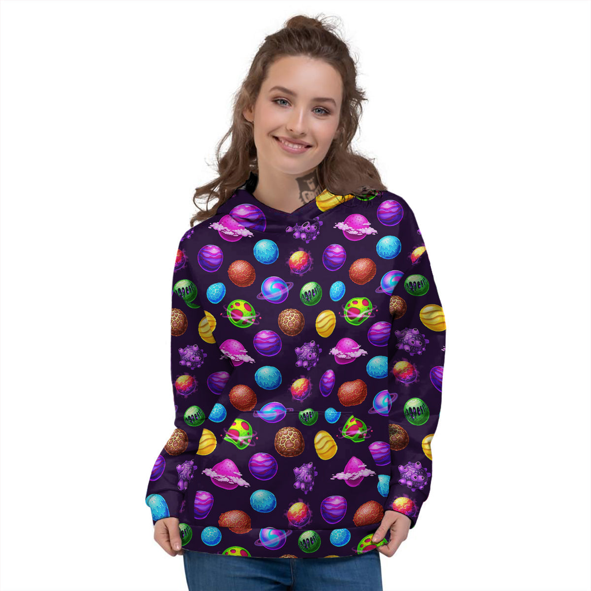 Abstract Purple Galaxy Space Women's Hoodie main image 0