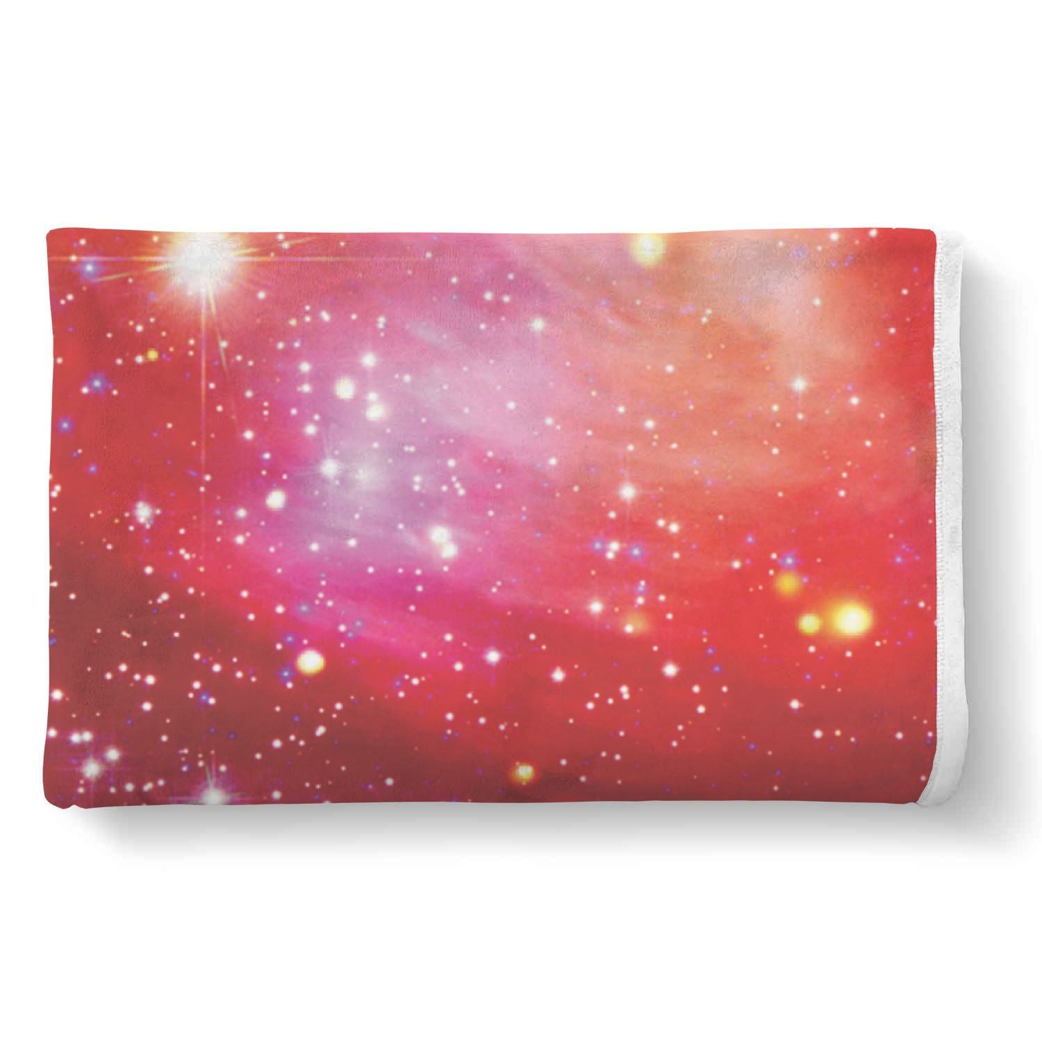 Galaxy Red Stardust Space Print Throw Blanket-grizzshop