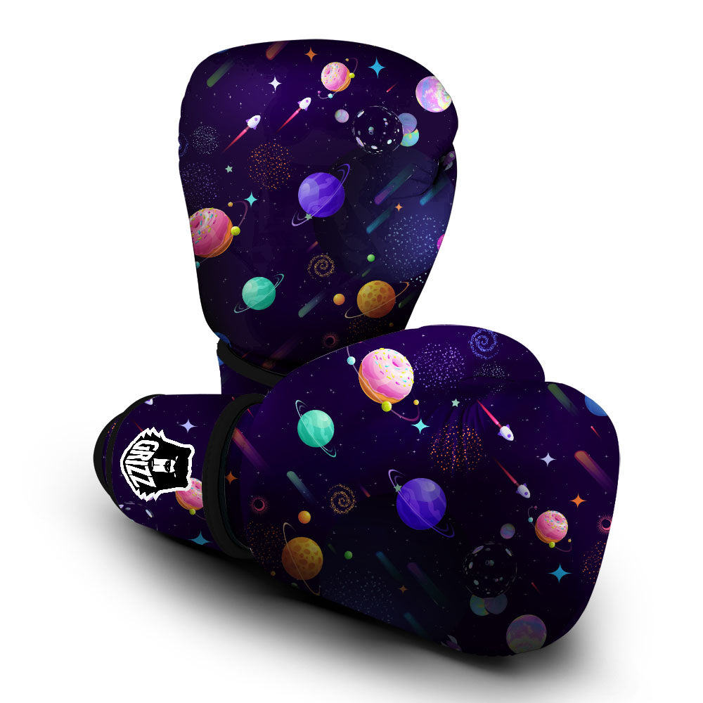 Galaxy Space Abstract Cartoon Print Boxing Gloves-grizzshop