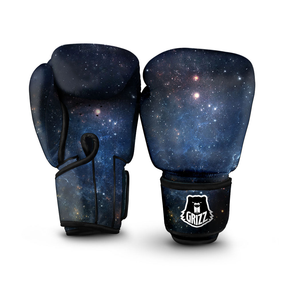 Galaxy Space Abstract Dark Print Boxing Gloves-grizzshop