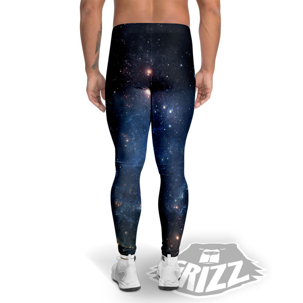 Galaxy Space Abstract Dark Print Men's Leggings-grizzshop