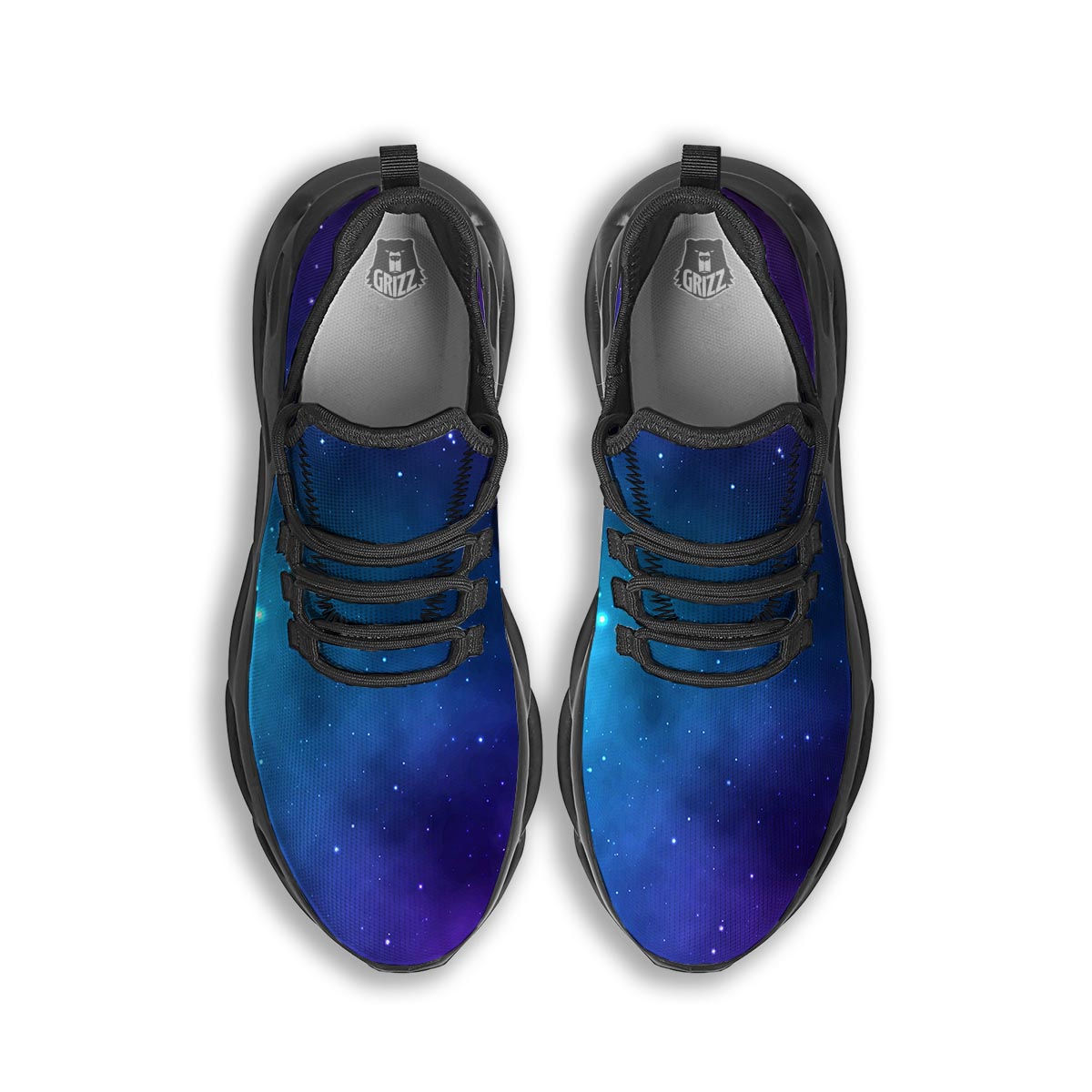 Galaxy Space Black Running Shoes-grizzshop