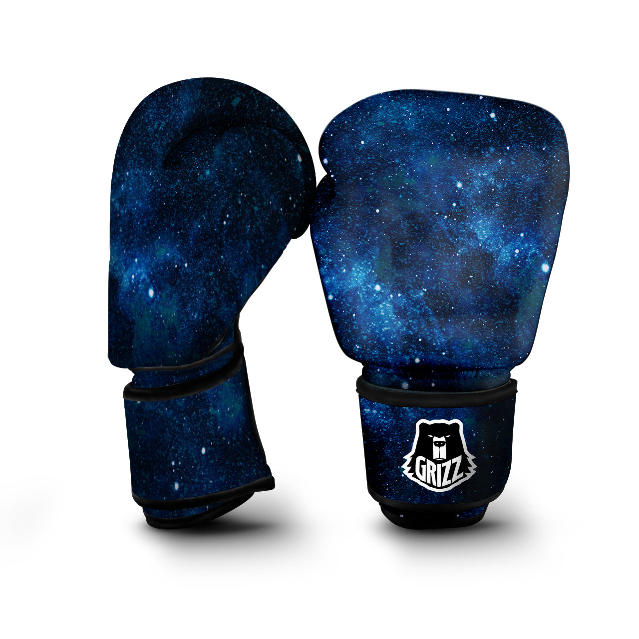 Galaxy Space Dark Blue Print Boxing Gloves-grizzshop
