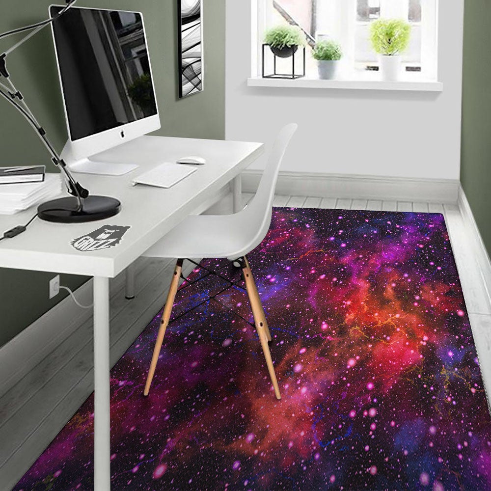 Galaxy Space Purple Dark Print Floor Mat-grizzshop