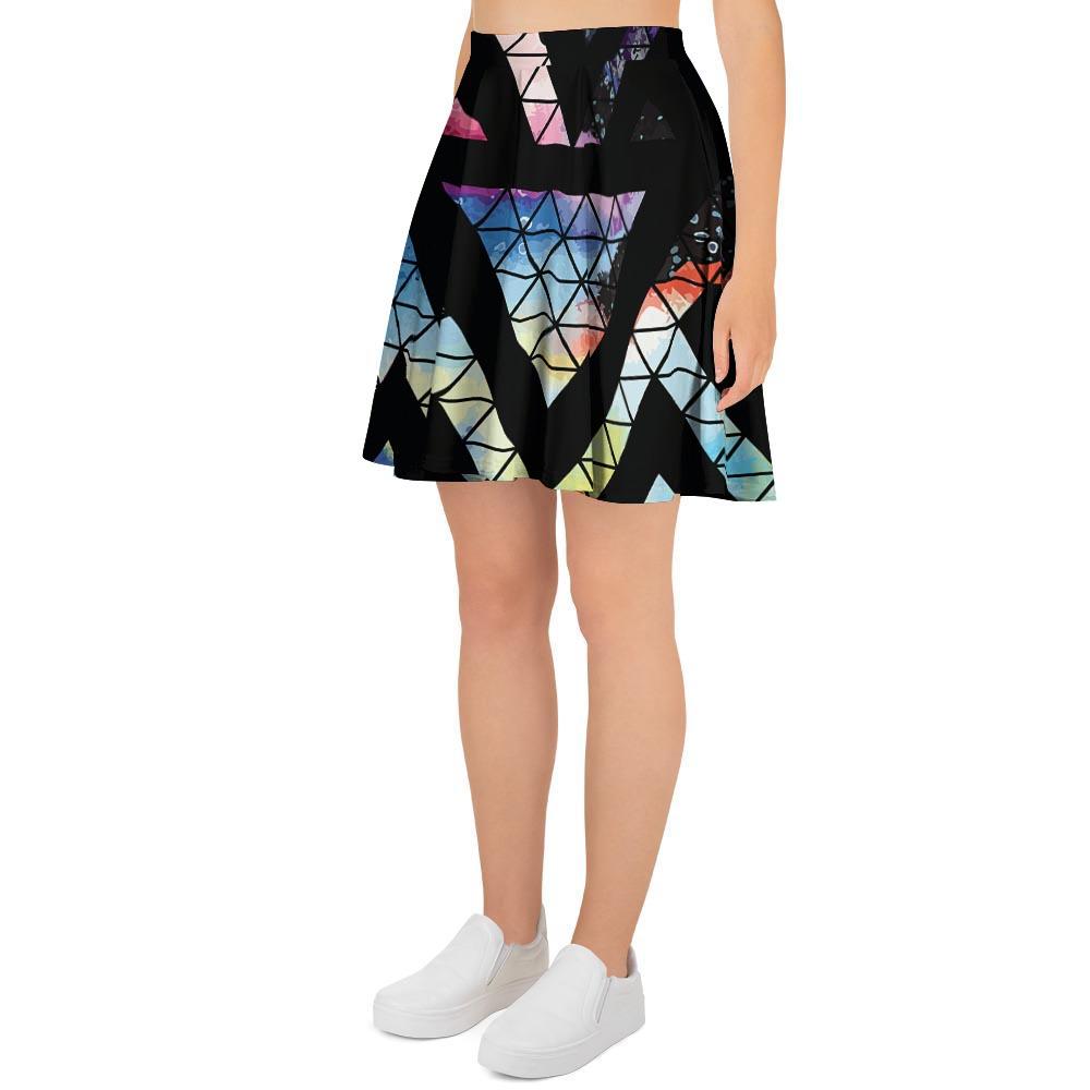 Galaxy Space Triangle Women's Skirt-grizzshop