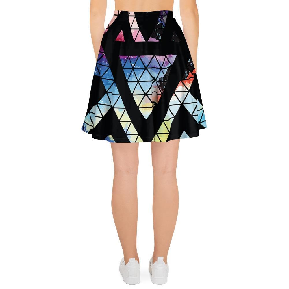 Galaxy Space Triangle Women's Skirt-grizzshop