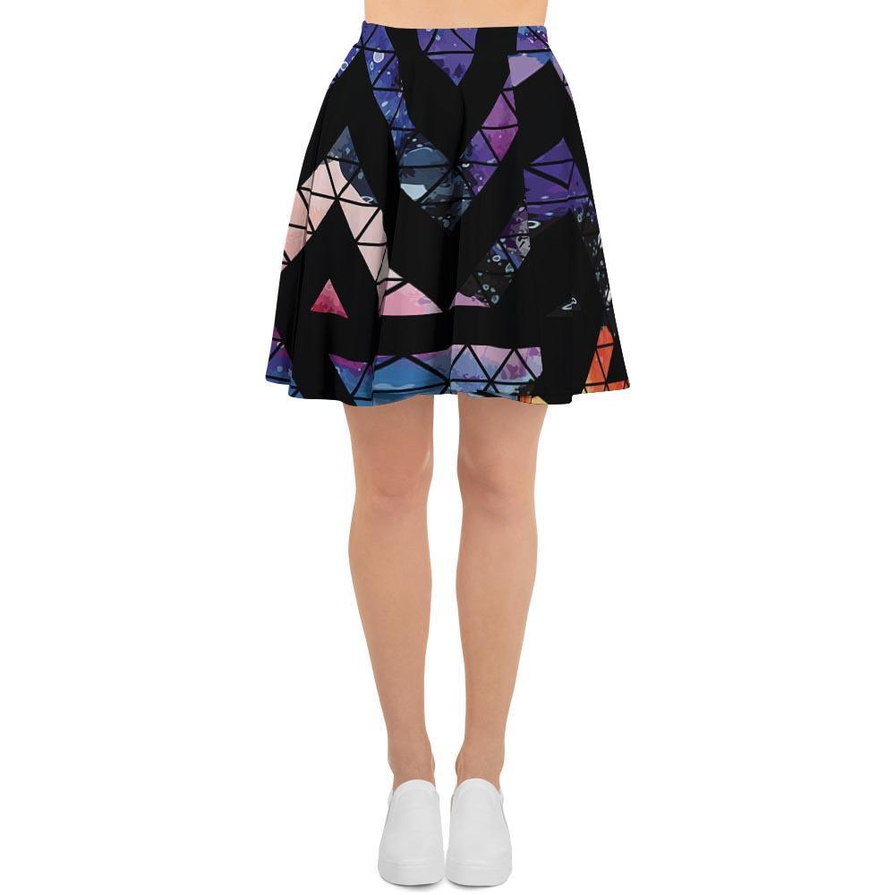 Galaxy Space Triangle Women's Skirt-grizzshop