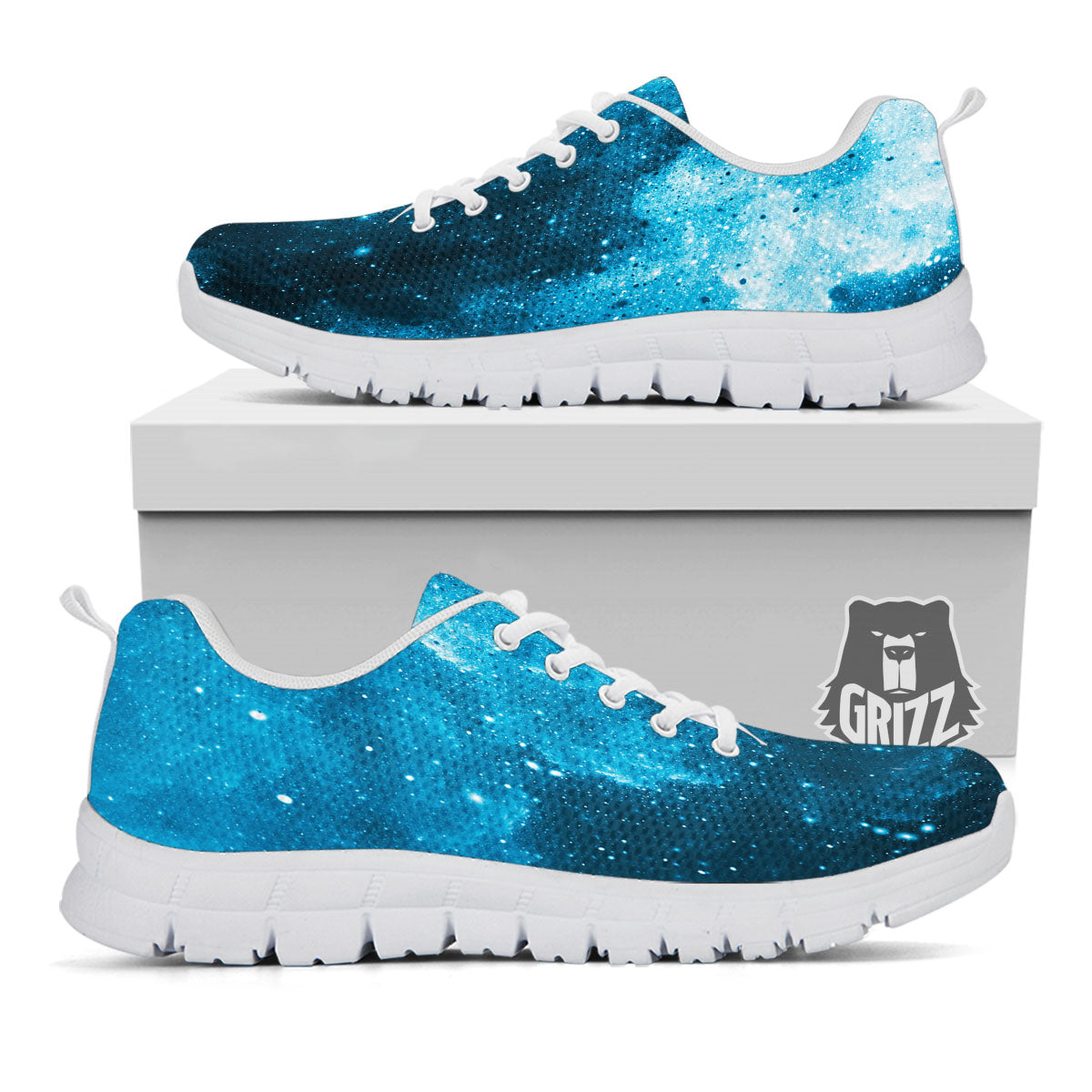 Galaxy Space White Cloud Print White Sneaker-grizzshop