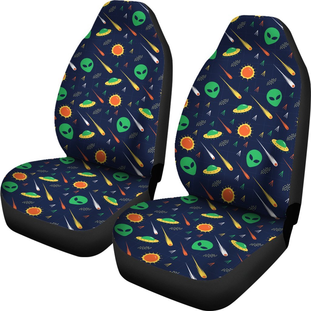 Galaxy Comet Alien Ufo Pattern Print Universal Fit Car Seat Cover-grizzshop