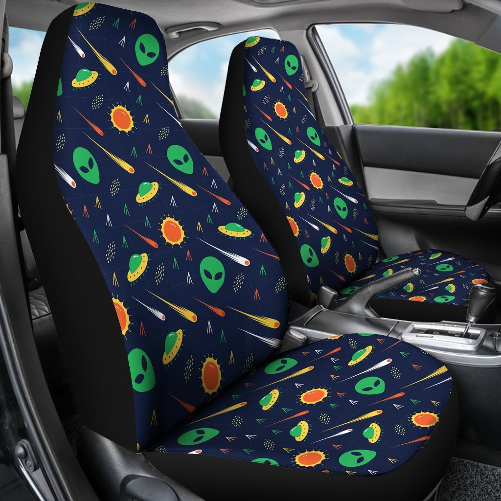 Galaxy Comet Alien Ufo Pattern Print Universal Fit Car Seat Cover-grizzshop