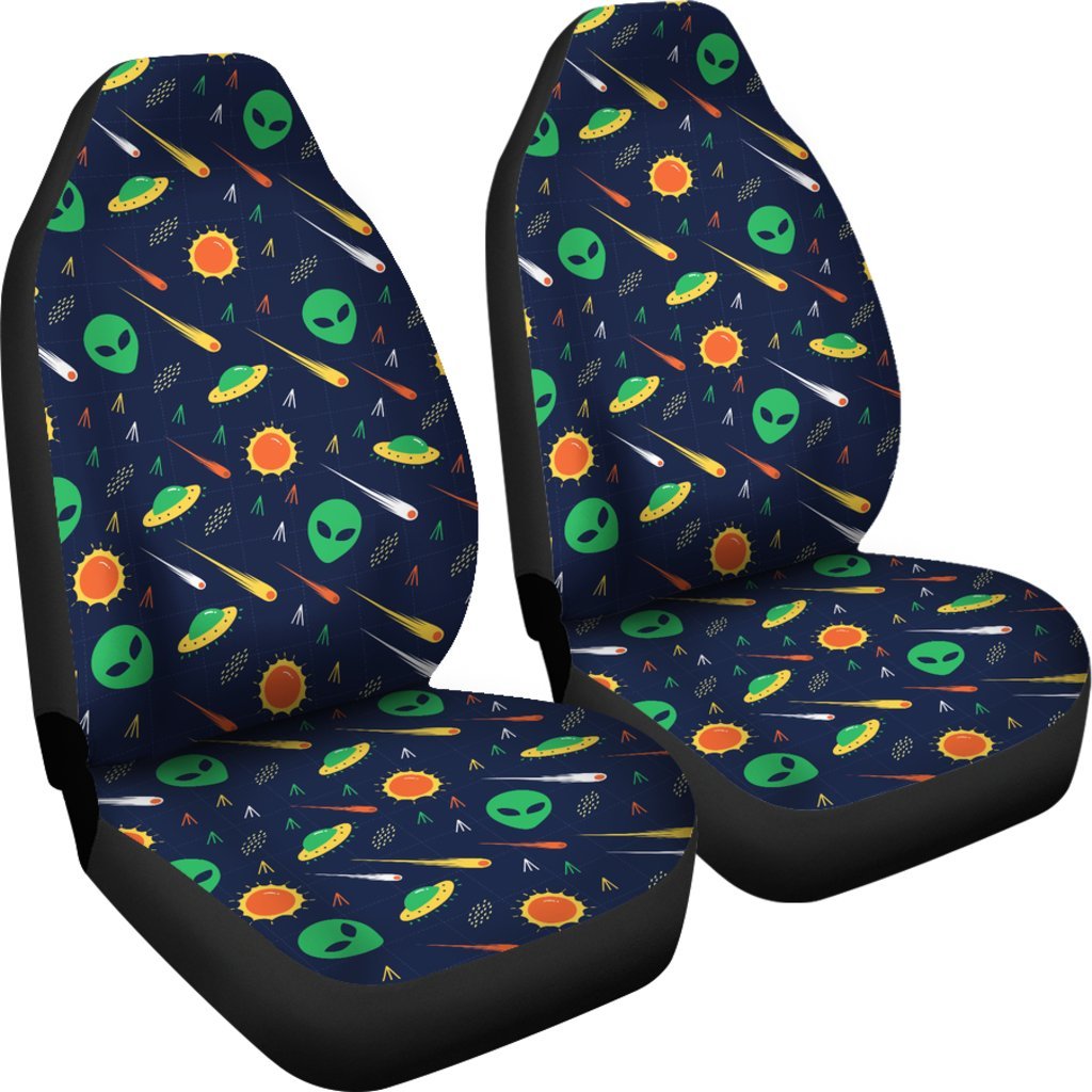 Galaxy Comet Alien Ufo Pattern Print Universal Fit Car Seat Cover-grizzshop