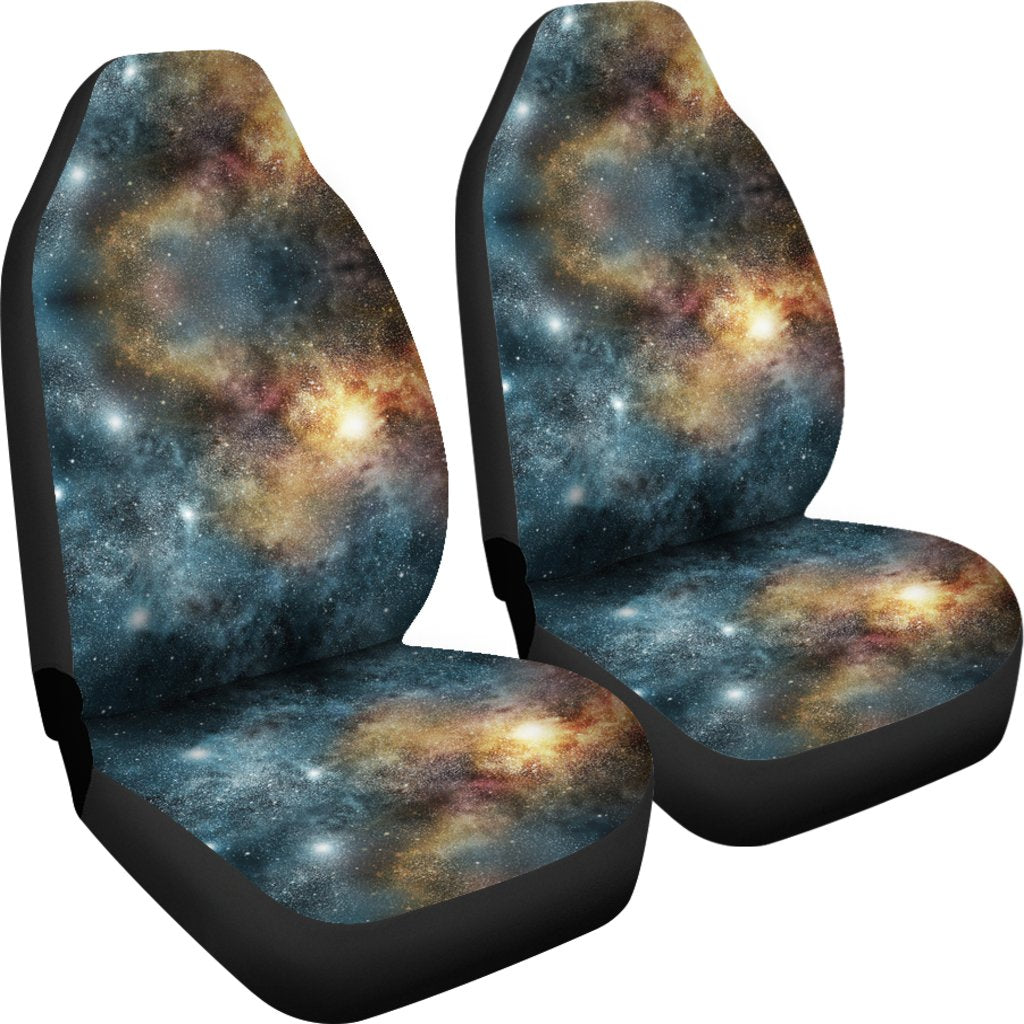Galaxy Space Blue Stardust Print Universal Fit Car Seat Cover-grizzshop