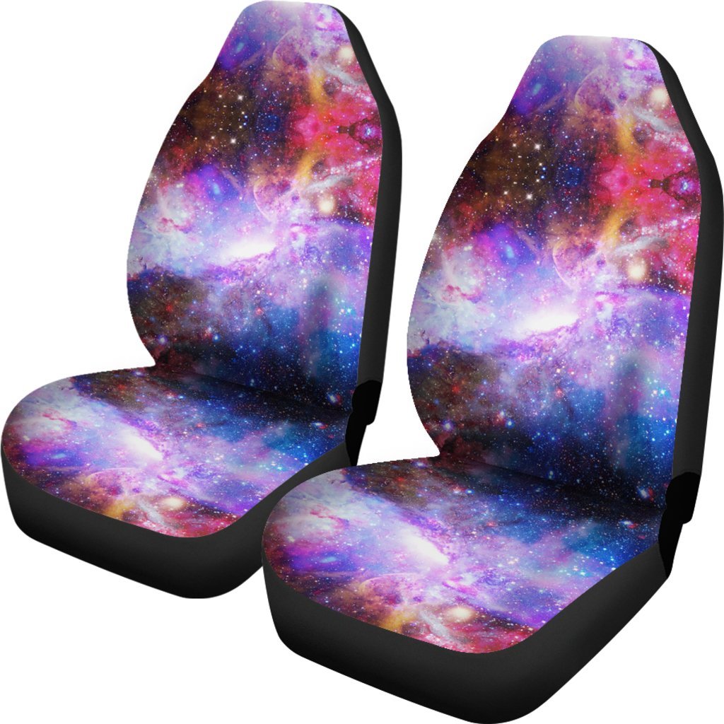 Galaxy Space Purple Stardust Print Universal Fit Car Seat Cover-grizzshop