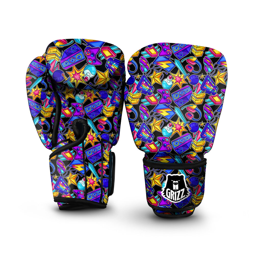 Gaming Items Colorful Print Pattern Boxing Gloves-grizzshop