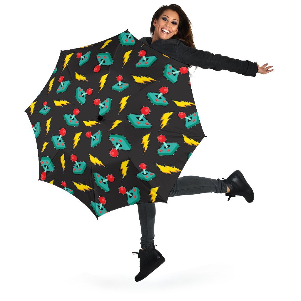 Gaming Joystick Pattern Print Automatic Foldable Umbrella-grizzshop