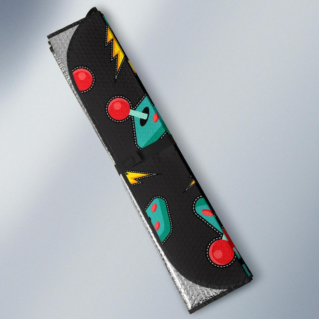 Gaming Joystick Pattern Print Car Sun Shade-grizzshop