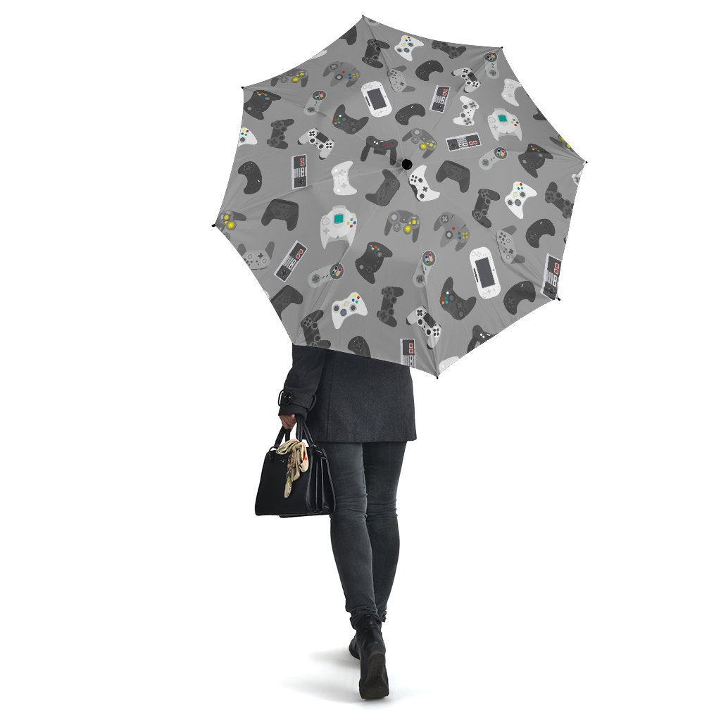 Gaming Joystick Print Pattern Automatic Foldable Umbrella-grizzshop