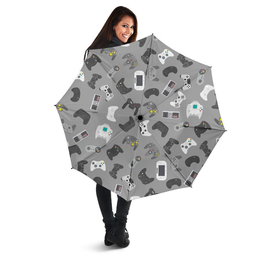Gaming Joystick Print Pattern Automatic Foldable Umbrella-grizzshop