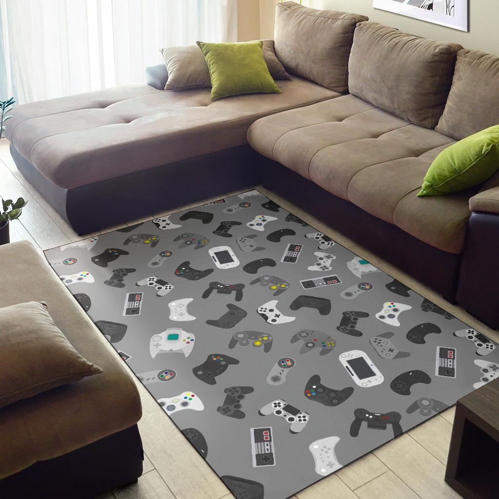 Gaming Joystick Print Pattern Floor Mat-grizzshop