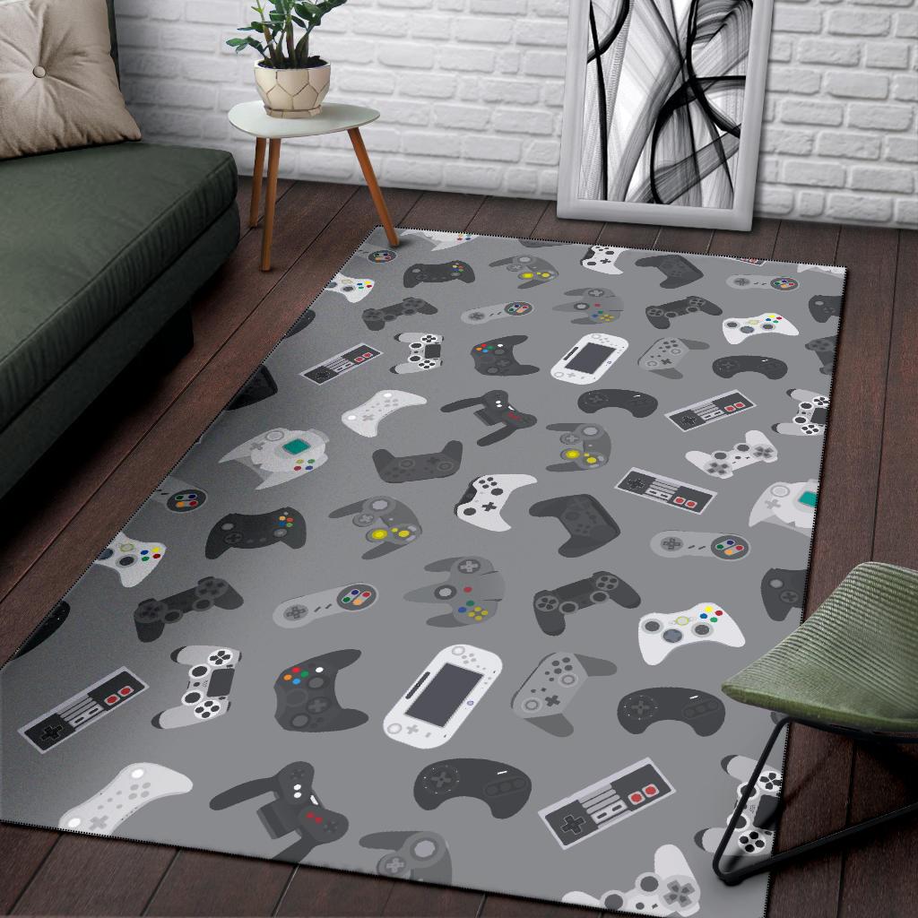 Gaming Joystick Print Pattern Floor Mat-grizzshop