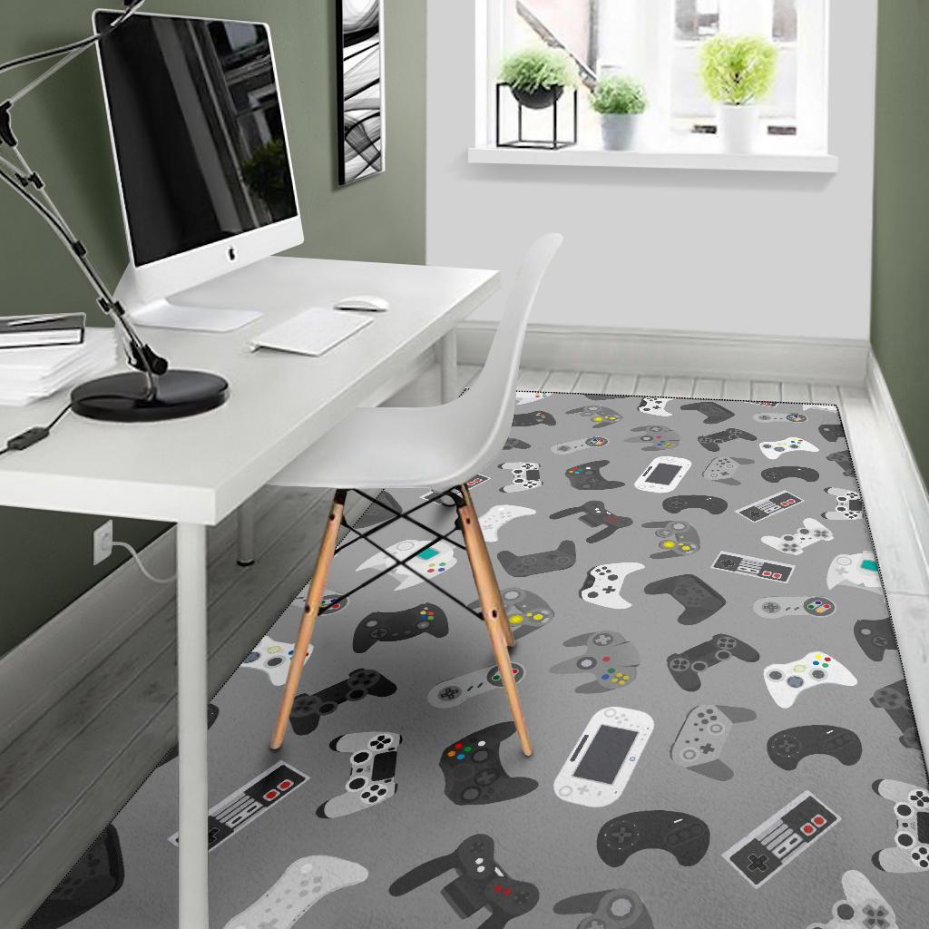 Gaming Joystick Print Pattern Floor Mat-grizzshop