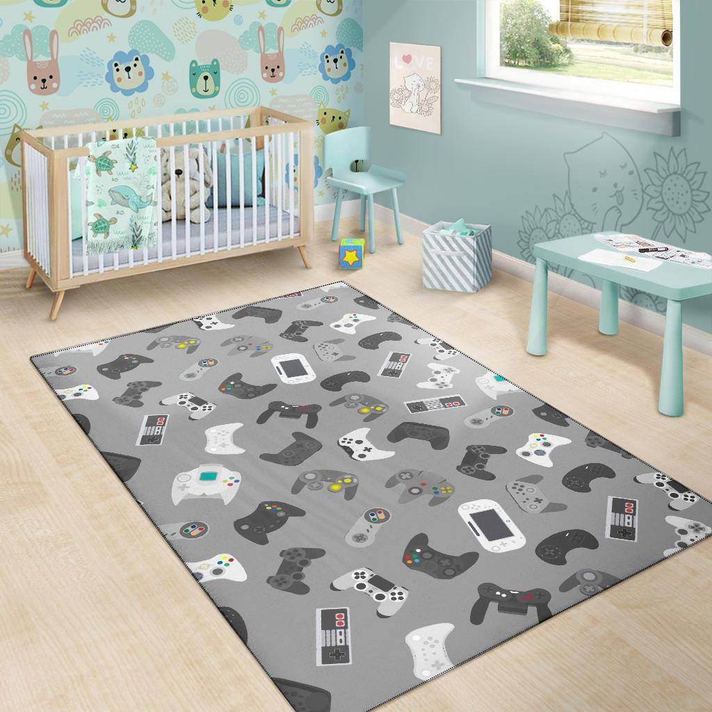 Gaming Joystick Print Pattern Floor Mat-grizzshop