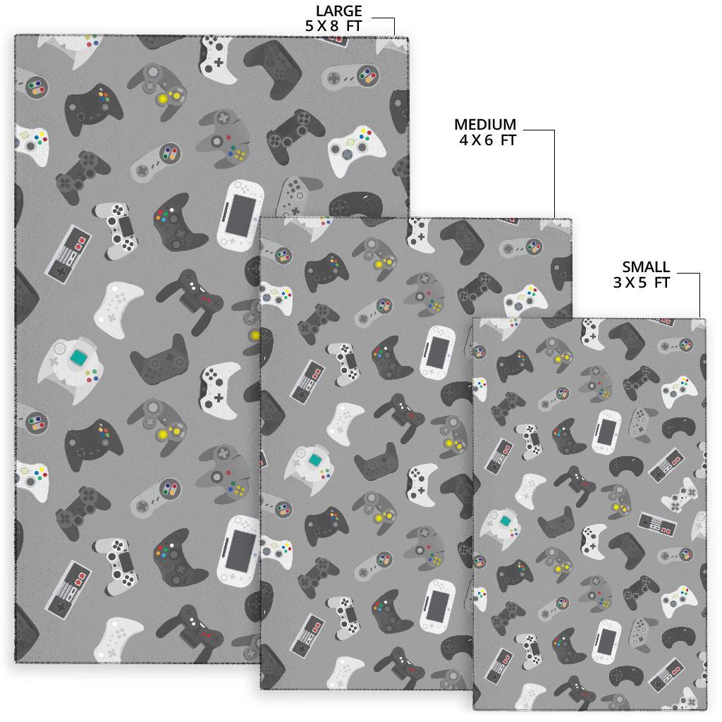 Gaming Joystick Print Pattern Floor Mat-grizzshop
